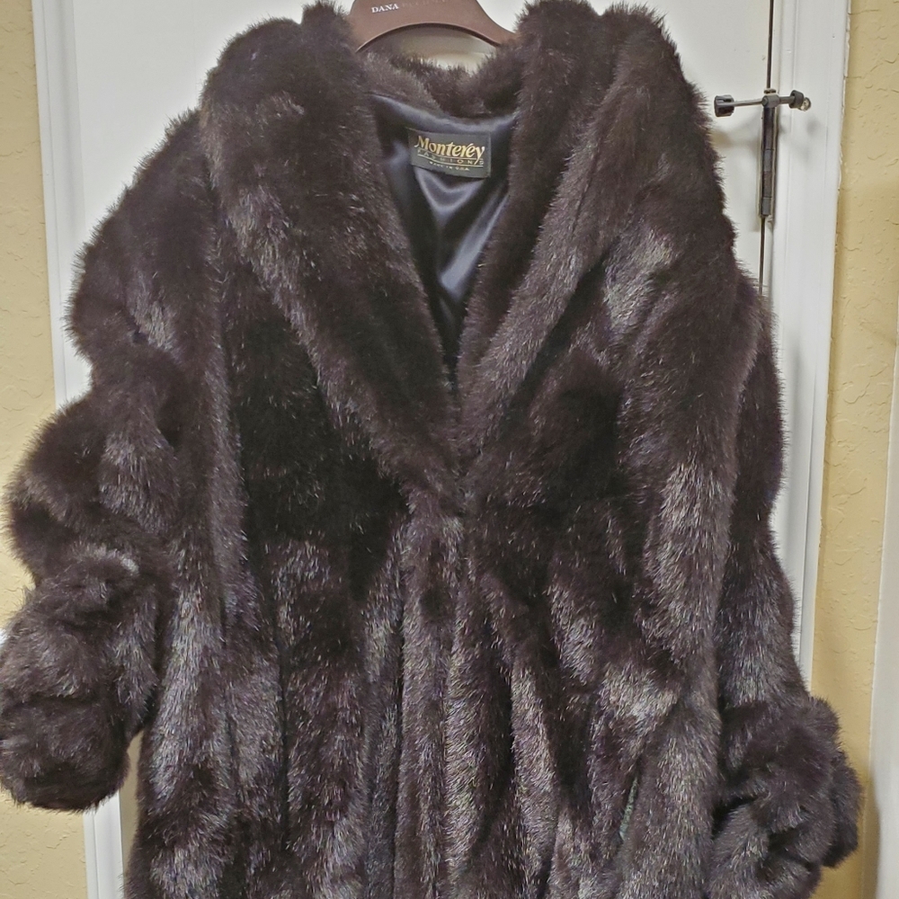 Monterey Brown Faux Fur Long Coat 2XL